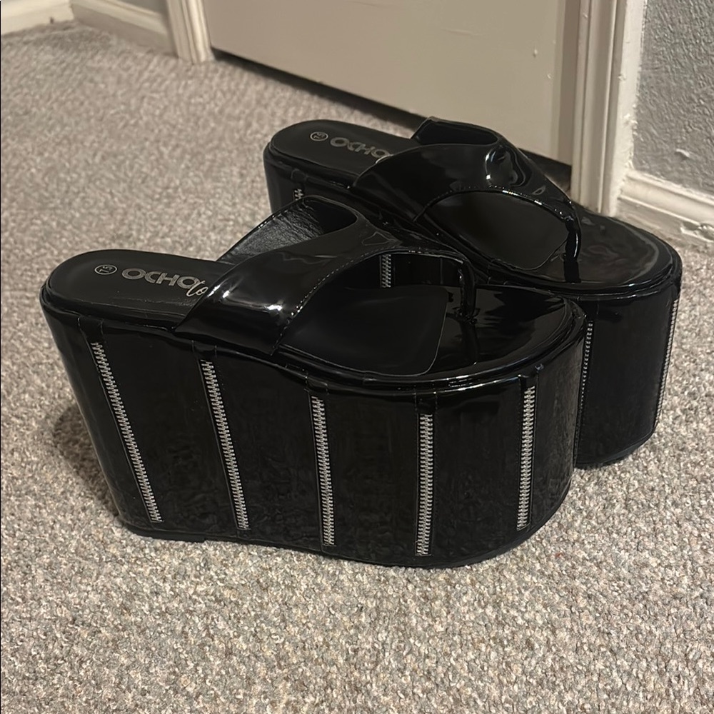 Black Platform Sandals